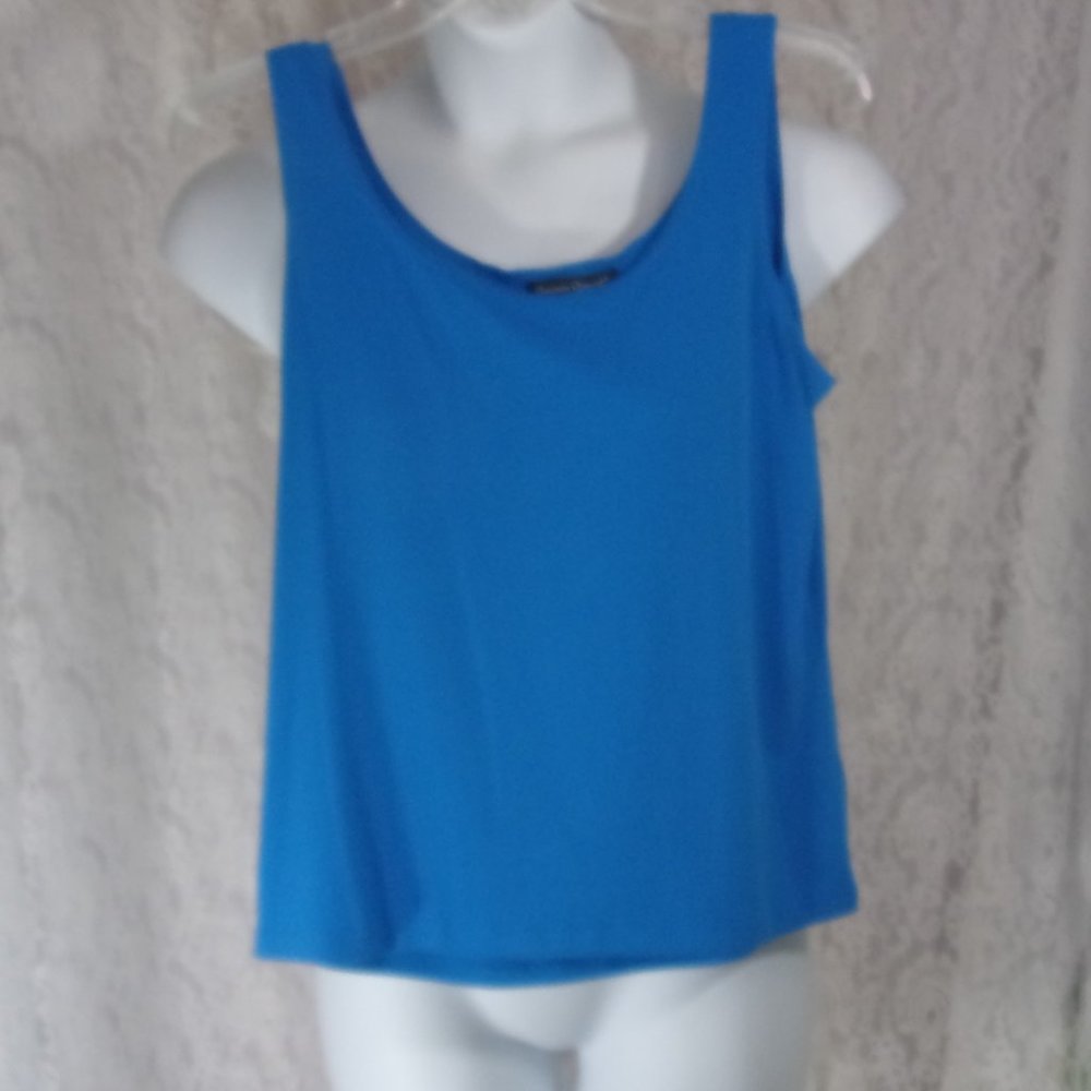 Designers Originals Sexy Knit Blue Tank Top NWOT Size Petite L